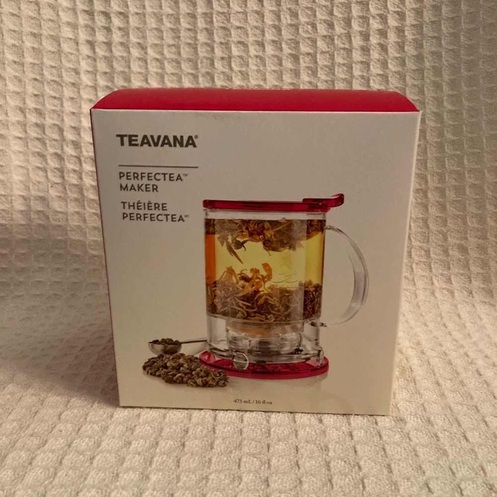 Teavana Perfectea Maker 16 Fluid Oz. Berry Pink & Clear Color